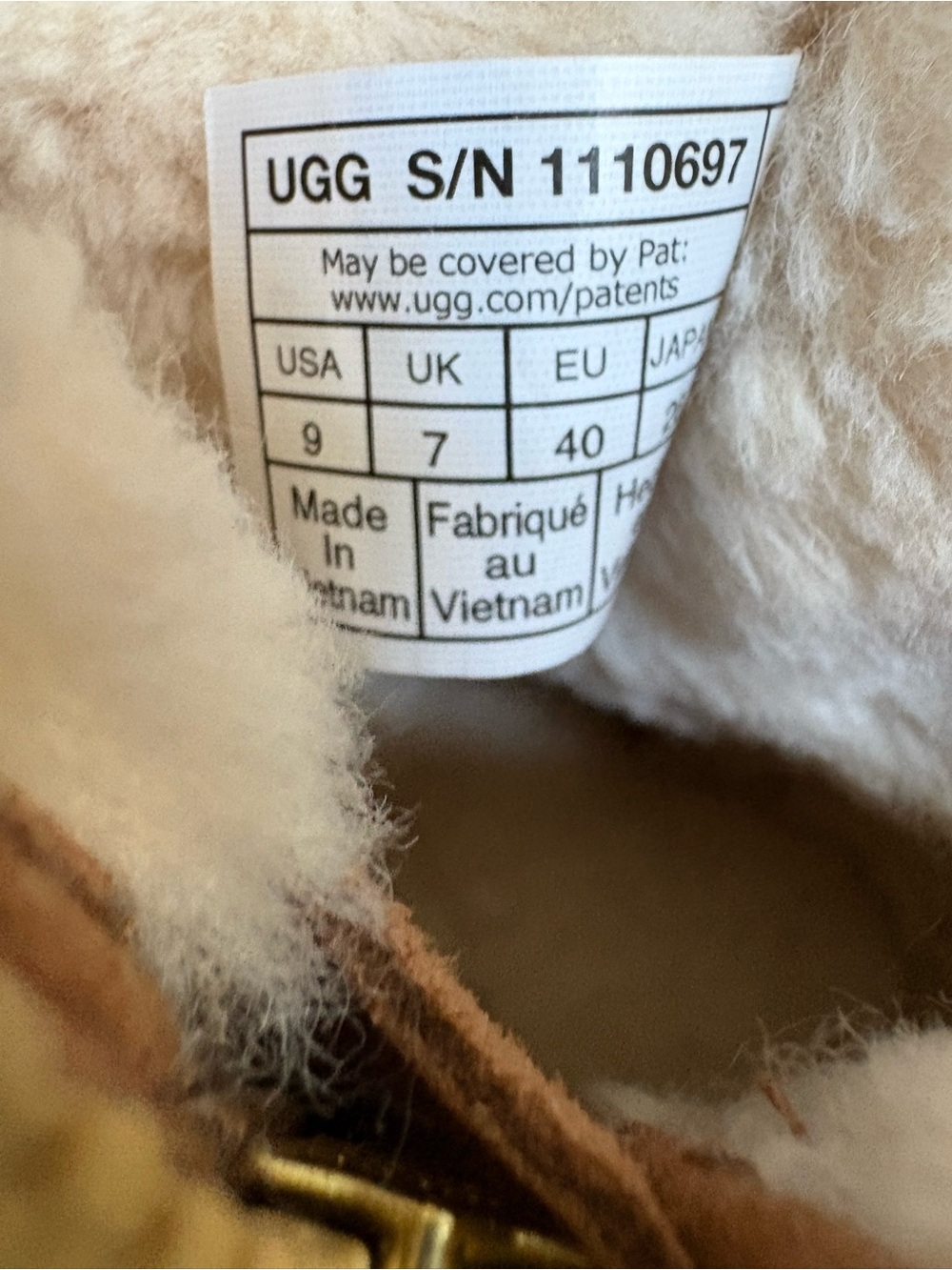 Ugg SN 1110697 Women’s Tan Suede Shearling Zip Ankle Boots - Picture 9 of 14